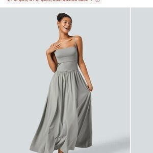 HALARA Silver Ruched Strapless Maxi Dress